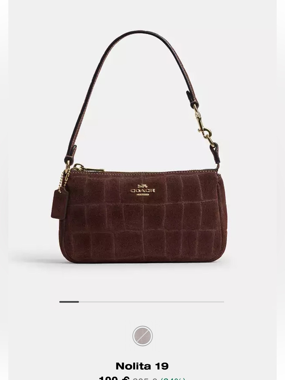 Coach Brown Suede Nolita 19- LIKE NEW